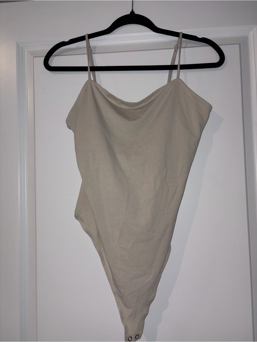 American Eagle Outfitters Cream Spaghetti-Strap Bodysuit